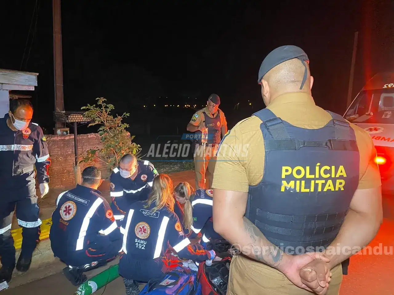 Homem é socorrido após levar facada nas costas em Paiçandu
