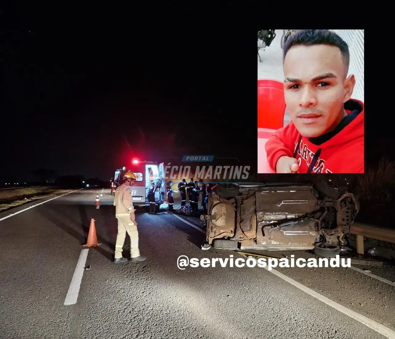 Identificado morador de Paiçandu que morreu após capotamento de veículo na PR-323