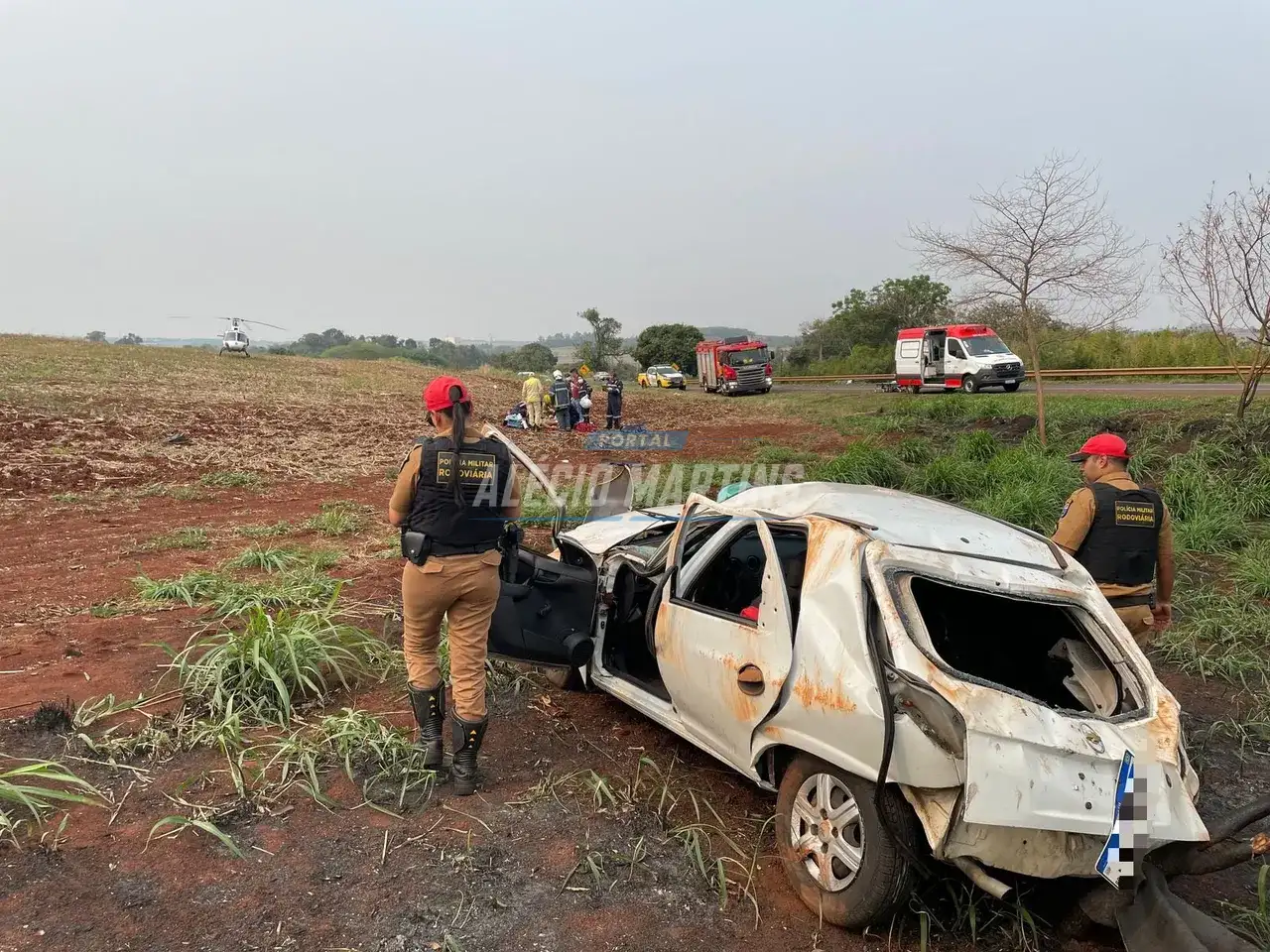 Morre no hospital motorista que estava em carro que capotou entre Floresta e Maringá