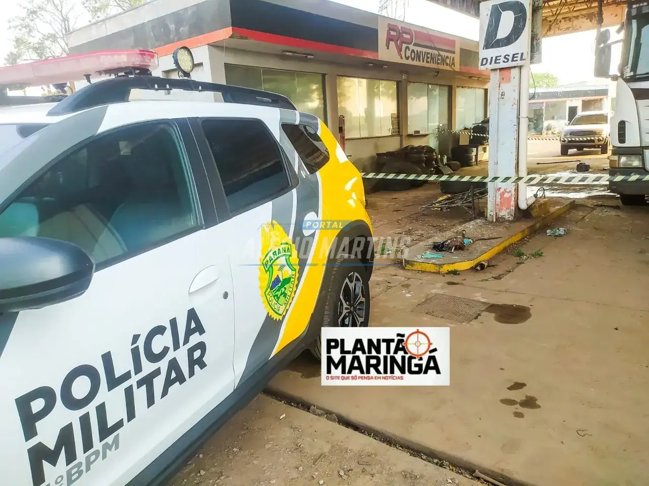 Homem morre após cair de caminhão em pátio de posto de combustível desativado no Contorno Sul