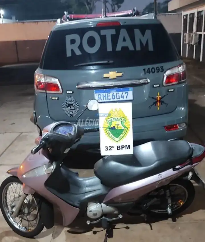 ROTAM recupera moto furtada e prende suspeito em Mandaguaçu