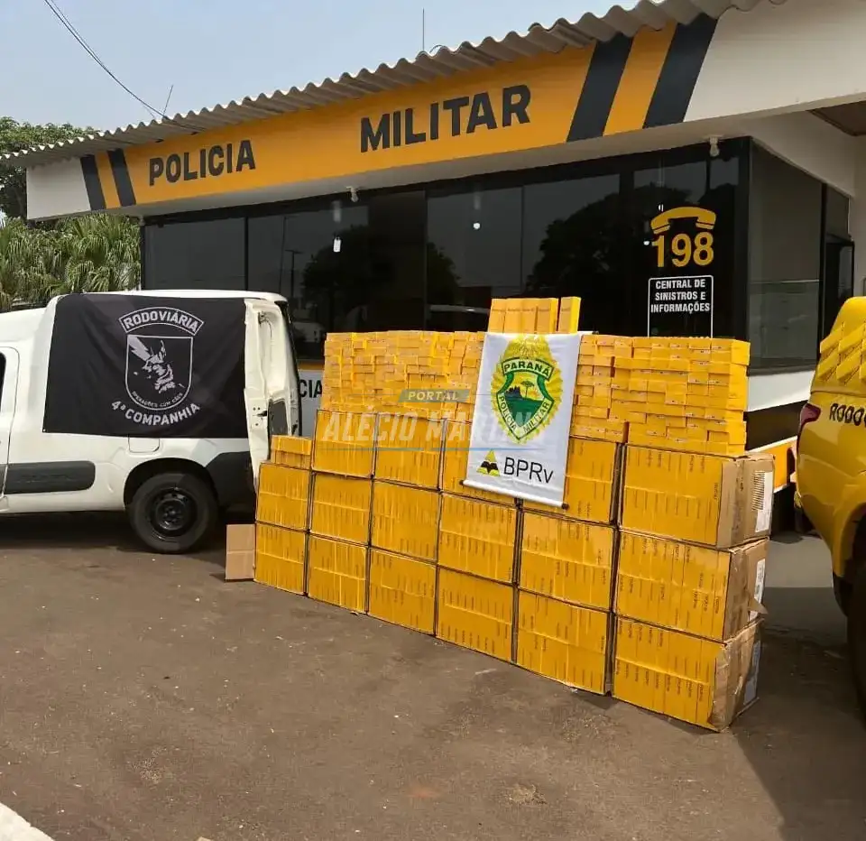Polícia Rodoviária Estadual apreende carga milionária de celulares contrabandeados do Paraguai