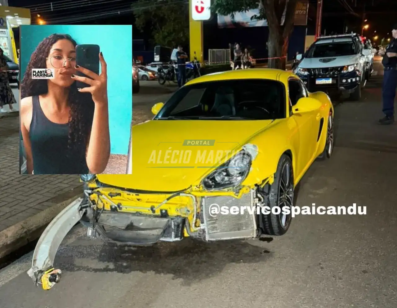 Jovem morre após motorista de Porsche avançar semáforo e atingir motocicleta em Maringá