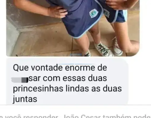 Pedófilo – Mãe posta foto das filhas e recebe mensagens de cunho sexual para as crianças, em Paiçandu