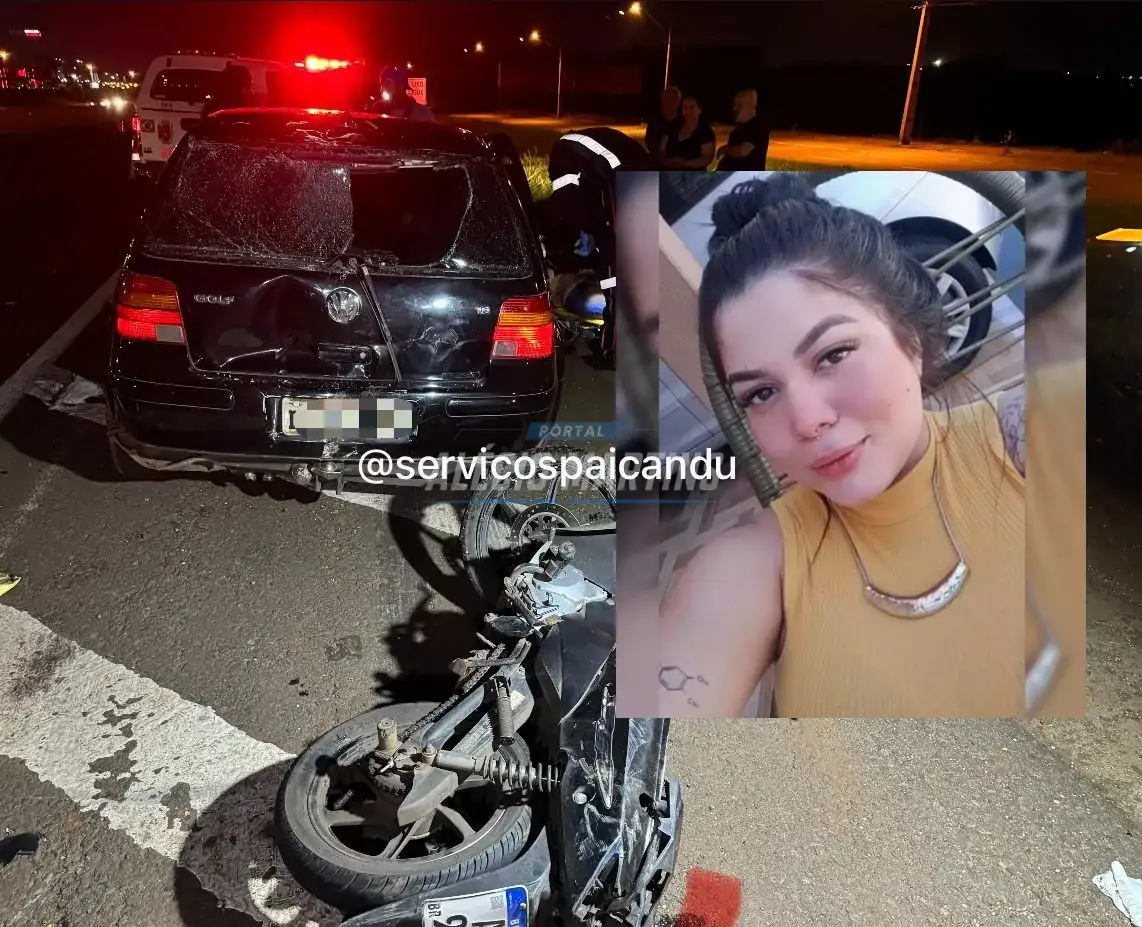Ao sair do trabalho mulher morre após colisão entre carro e moto na rodovia em Paiçandu