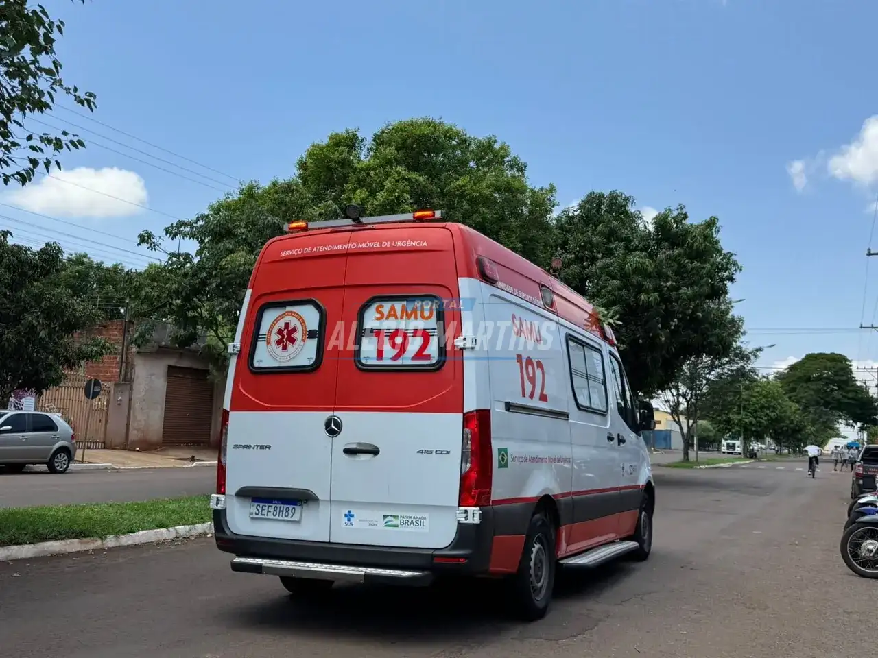 Homem de 35 anos é socorrido após queda de moto em Paiçandu