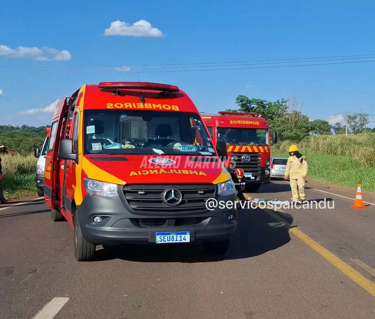 Motociclista é socorrido inconsciente após acidente na PR-323