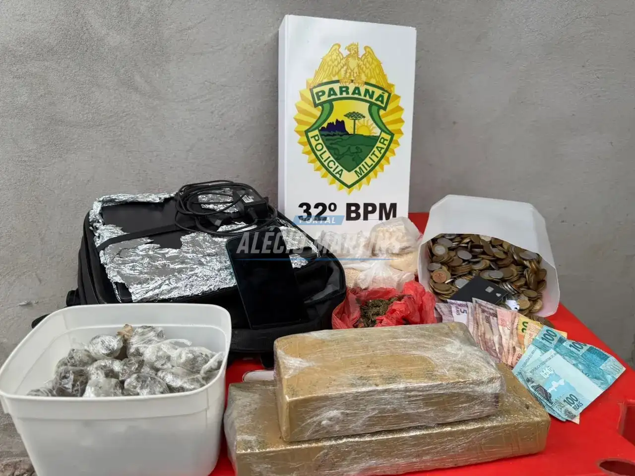 Polícia Militar apreende drogas e prende suspeitos em Paiçandu após investigação de furto