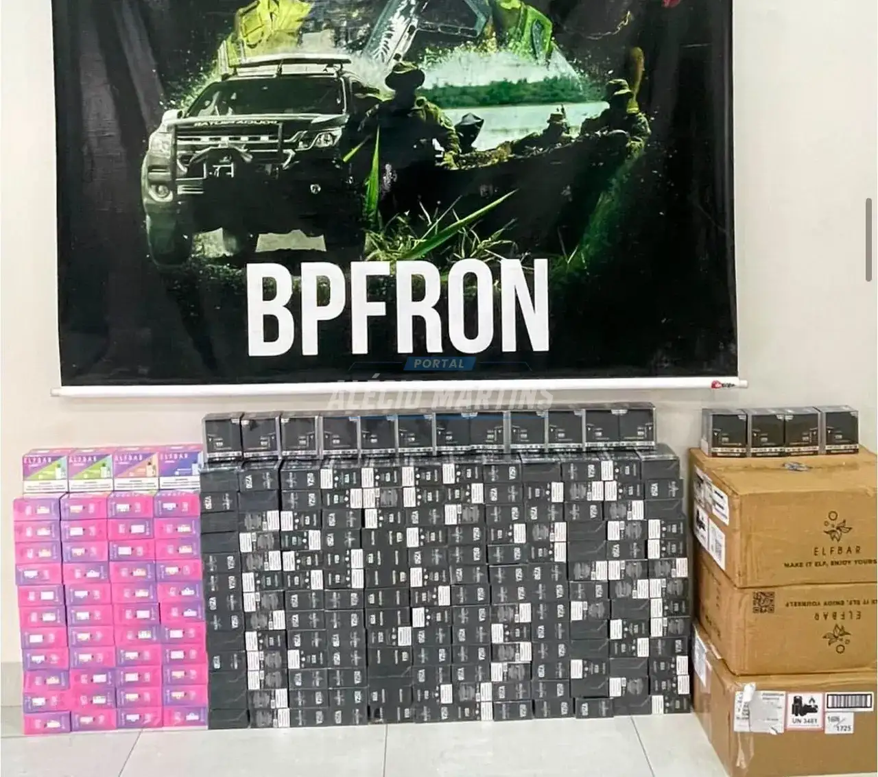 Aproximadamente 1.700 cigarros eletrônicos são apreendidos durante abordagem do BPFRON na PR-323