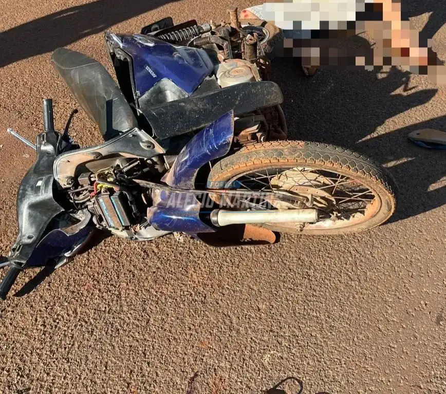 Colisão entre motos deixa três feridos em Paiçandu