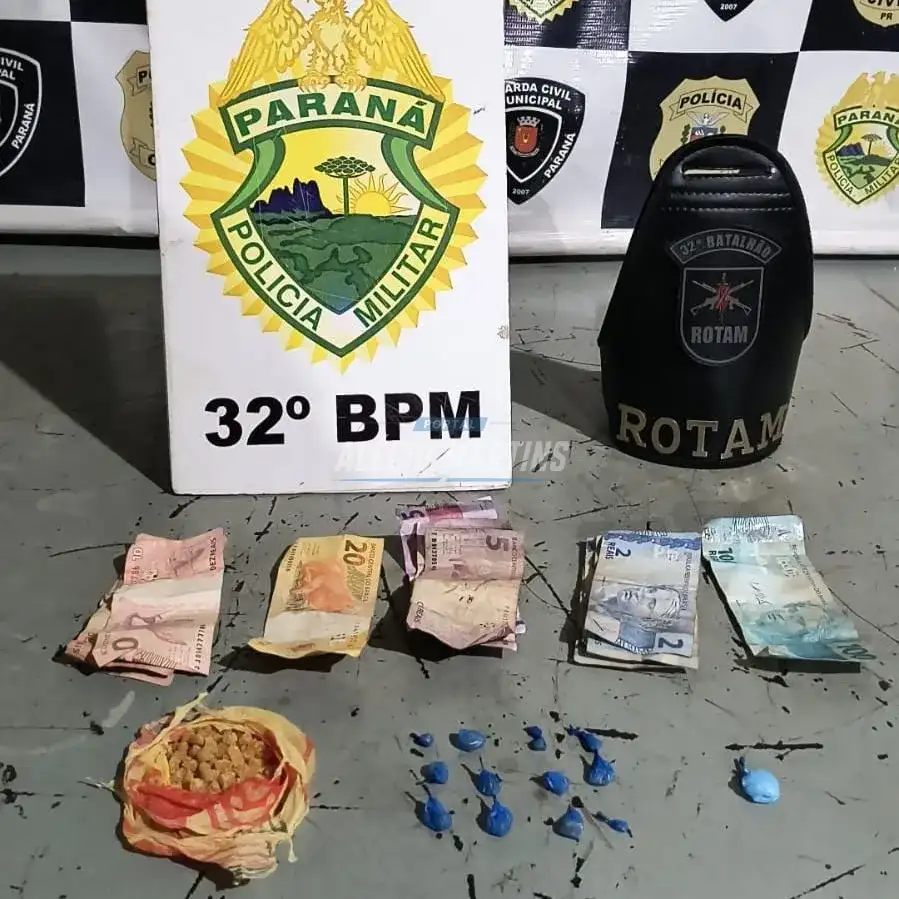 Homem é preso por tráfico de drogas pela equipe ROTAM em Paiçandu