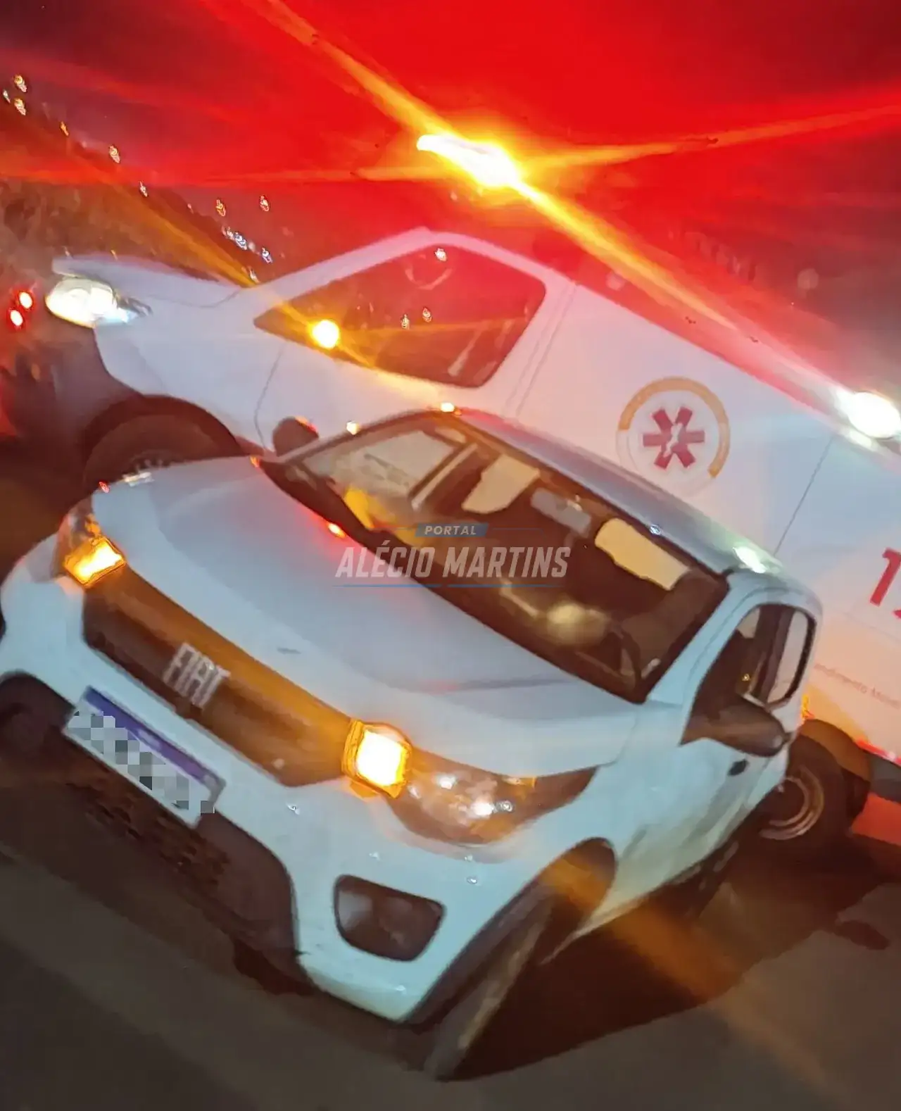 Ciclista é socorrido após se envolver em acidente nesta madrugada em Paiçandu