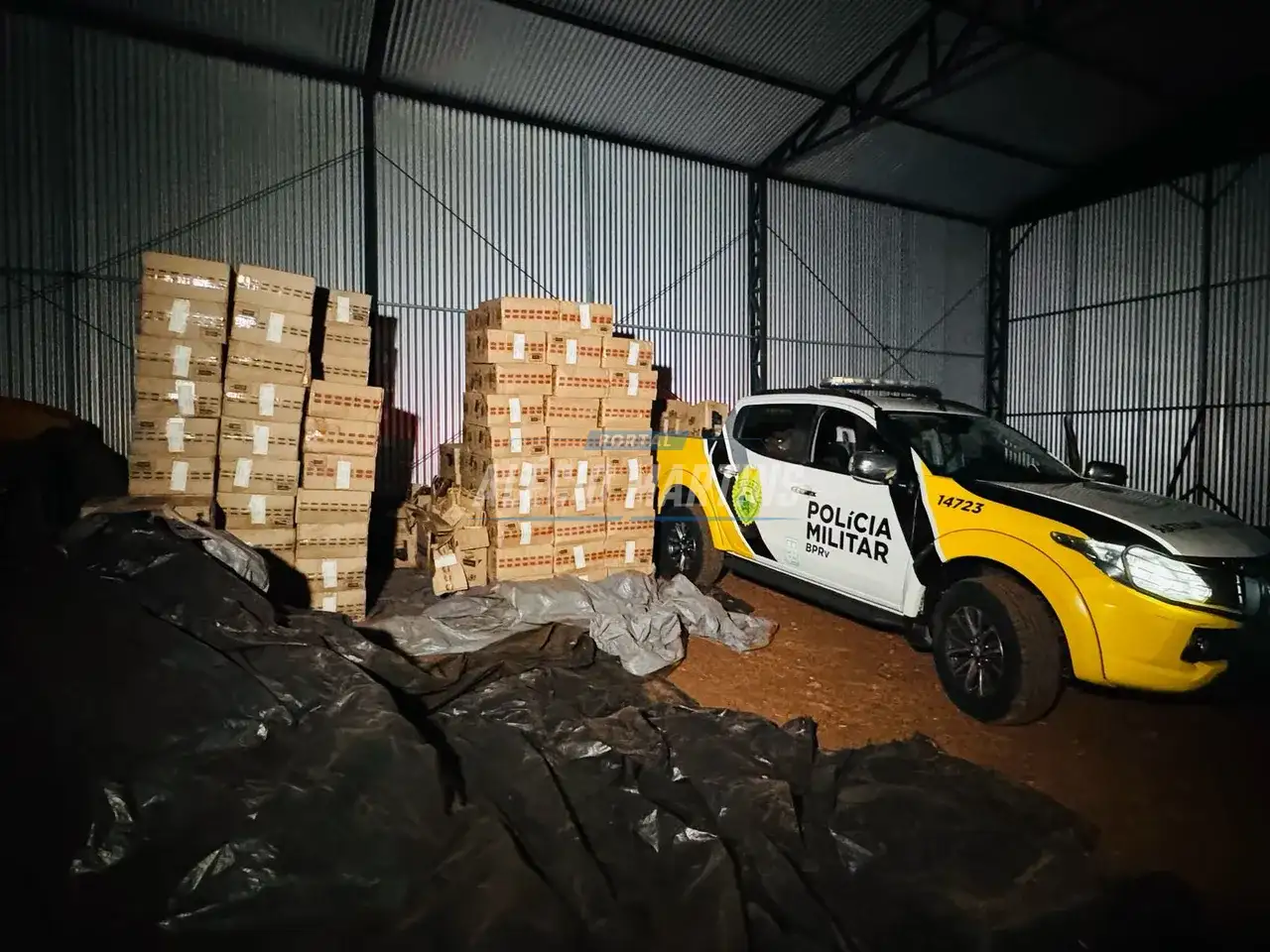 Ação da Policia Rodoviária Estadual na PR-323 apreende carga de cigarros avaliada em mais de R$ 600 mil
