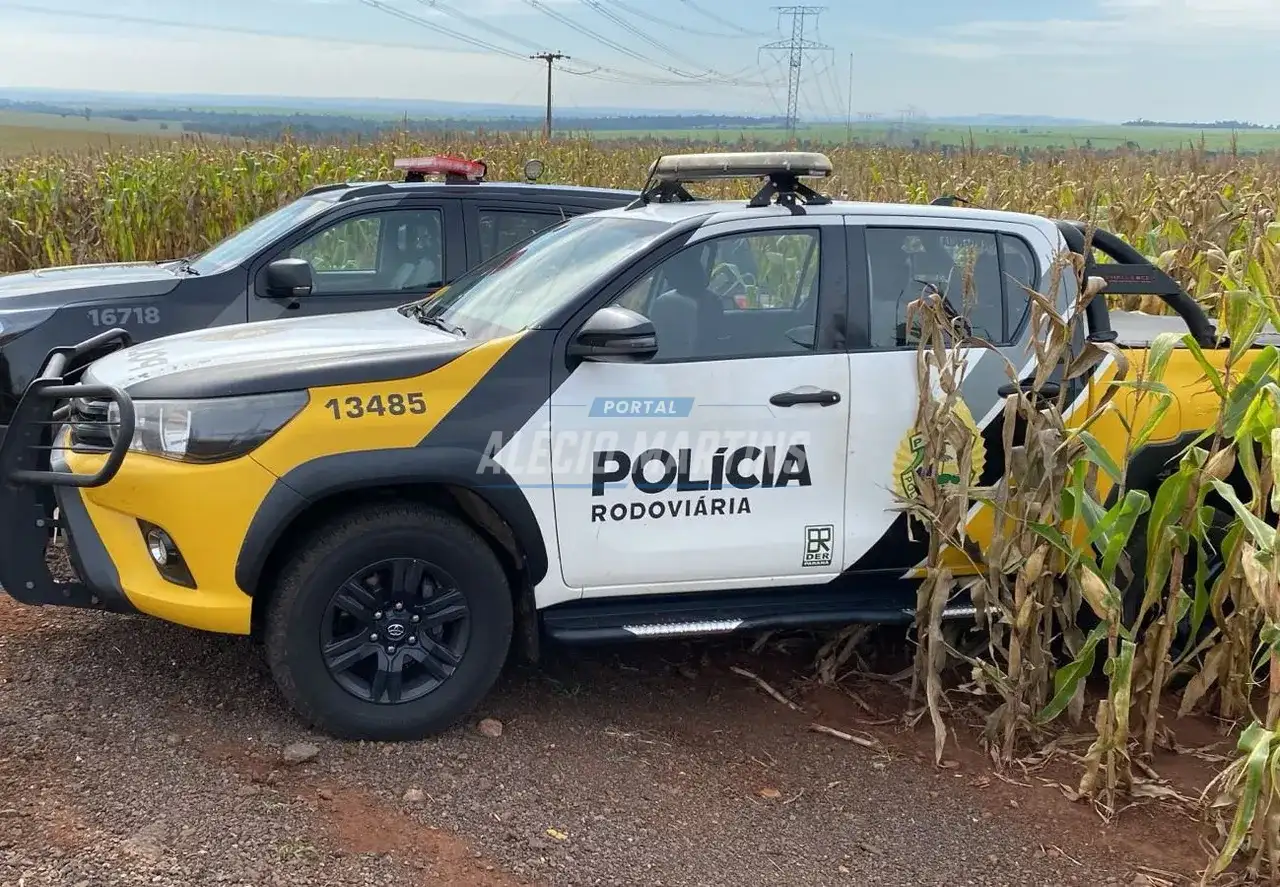 Perseguição iniciada na PR-323 termina em confronto com a Polícia Rodoviária Estadual e morte de suspeito; veículo estava carregado com drogas