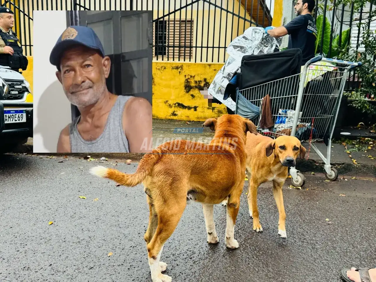 Morador de rua é encontrado morto na calçada em frente à casa da filha, em Paiçandu. Os amigos fiéis de “Ata” permaneceram ao lado do corpo