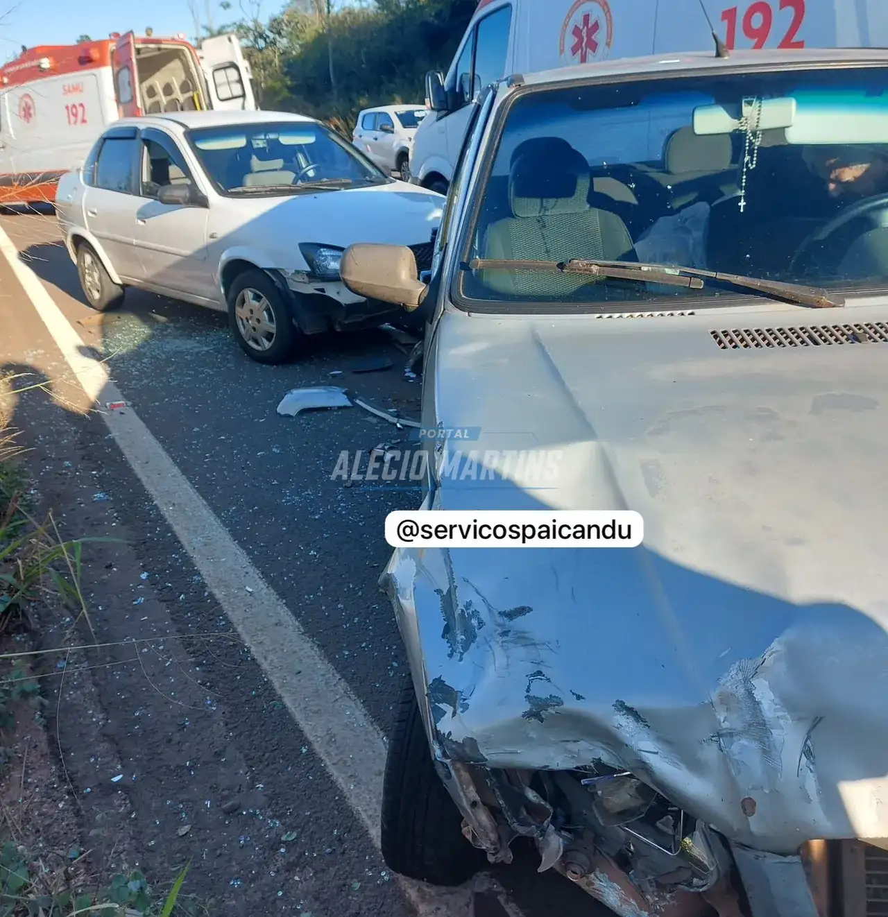 Engavetamento com três carros e caminhão é registrado na PR-323 nesta terça-feira