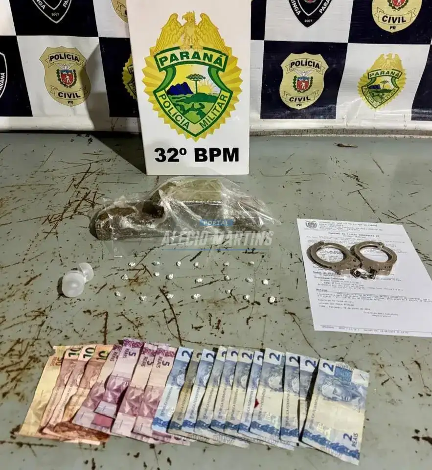 Casal é preso por tráfico em Paiçandu; homem também tinha mandado por furto