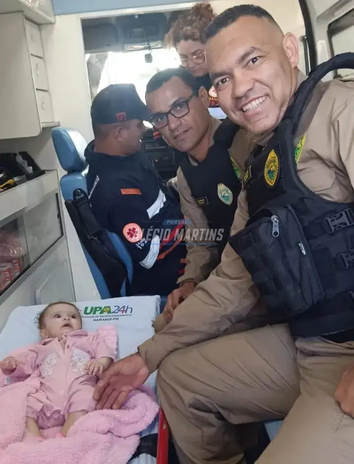 Policiais Militares salvam bebê de 5 meses engasgado em Sarandi