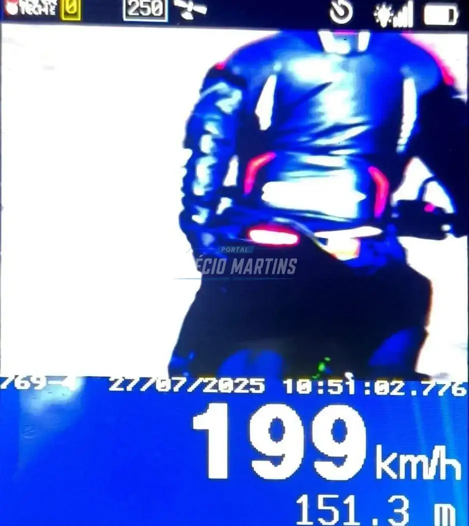 Motociclista é flagrado a quase 200 km/h na PR-317