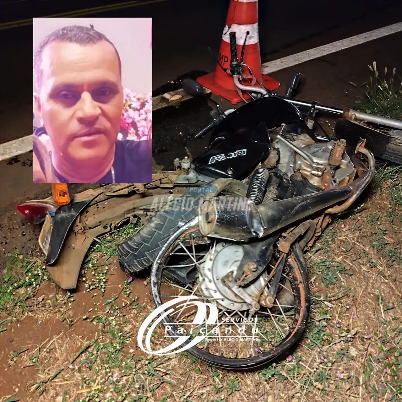 Motociclista morre ao ser atropelado enquanto empurrava moto na rodovia em Floresta