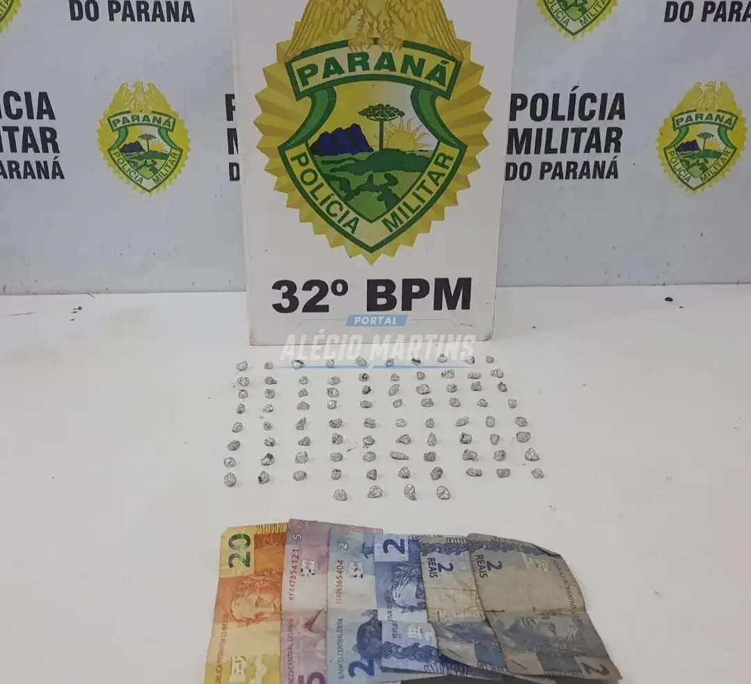 ROTAM prende homem com mais de 80 pedras de crack em Paiçandu
