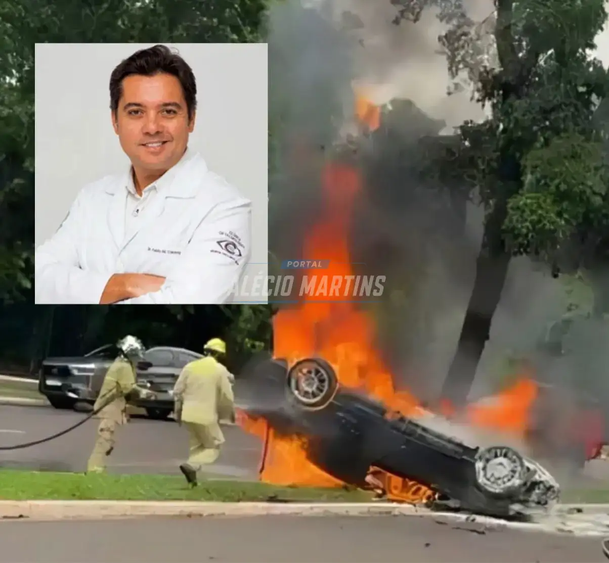 Médico e piloto Fabio Tokunaga morre carbonizado após grave acidente em Maringá