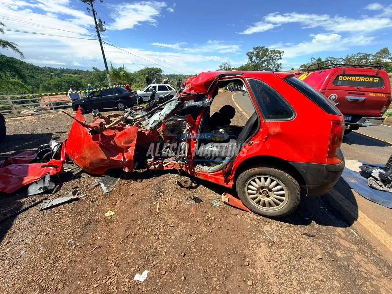 Motorista morre em acidente na região e criança é socorrida em estado gravíssimo
