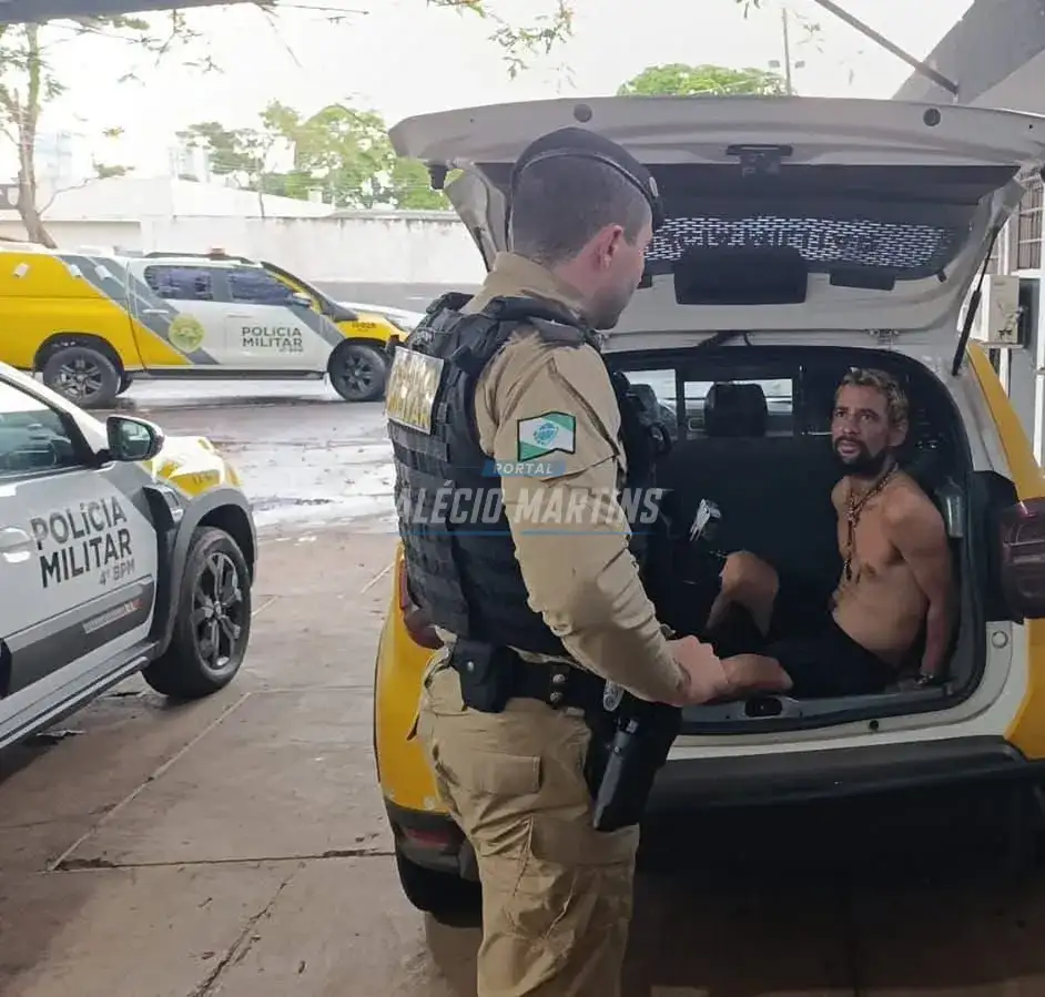 Acusado de cometer dois homicídios em Maringá em intervalo de 10 dias é preso pela Polícia Militar em Paiçandu