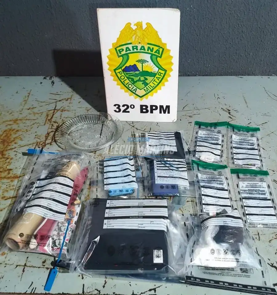 ROTAM flagra motoboy realizando entrega de cocaína e prende traficante em Paiçandu