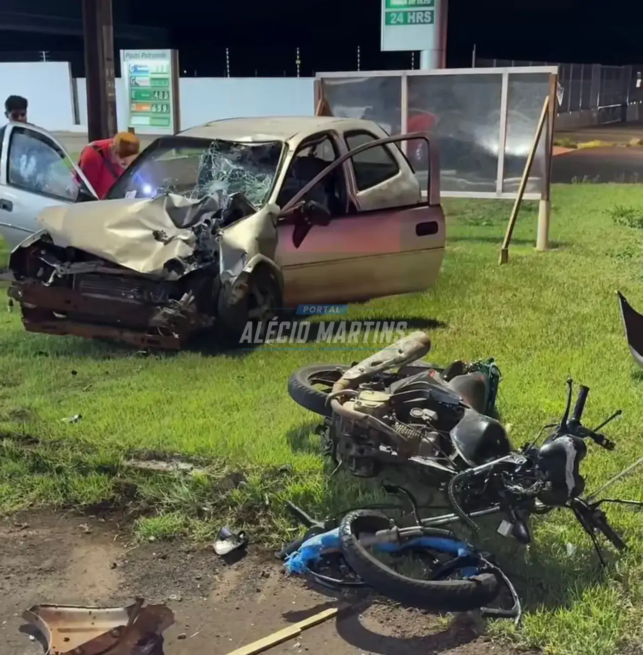 Motociclista sofre três paradas cardíacas após grave acidente no Contorno Sul de Maringá