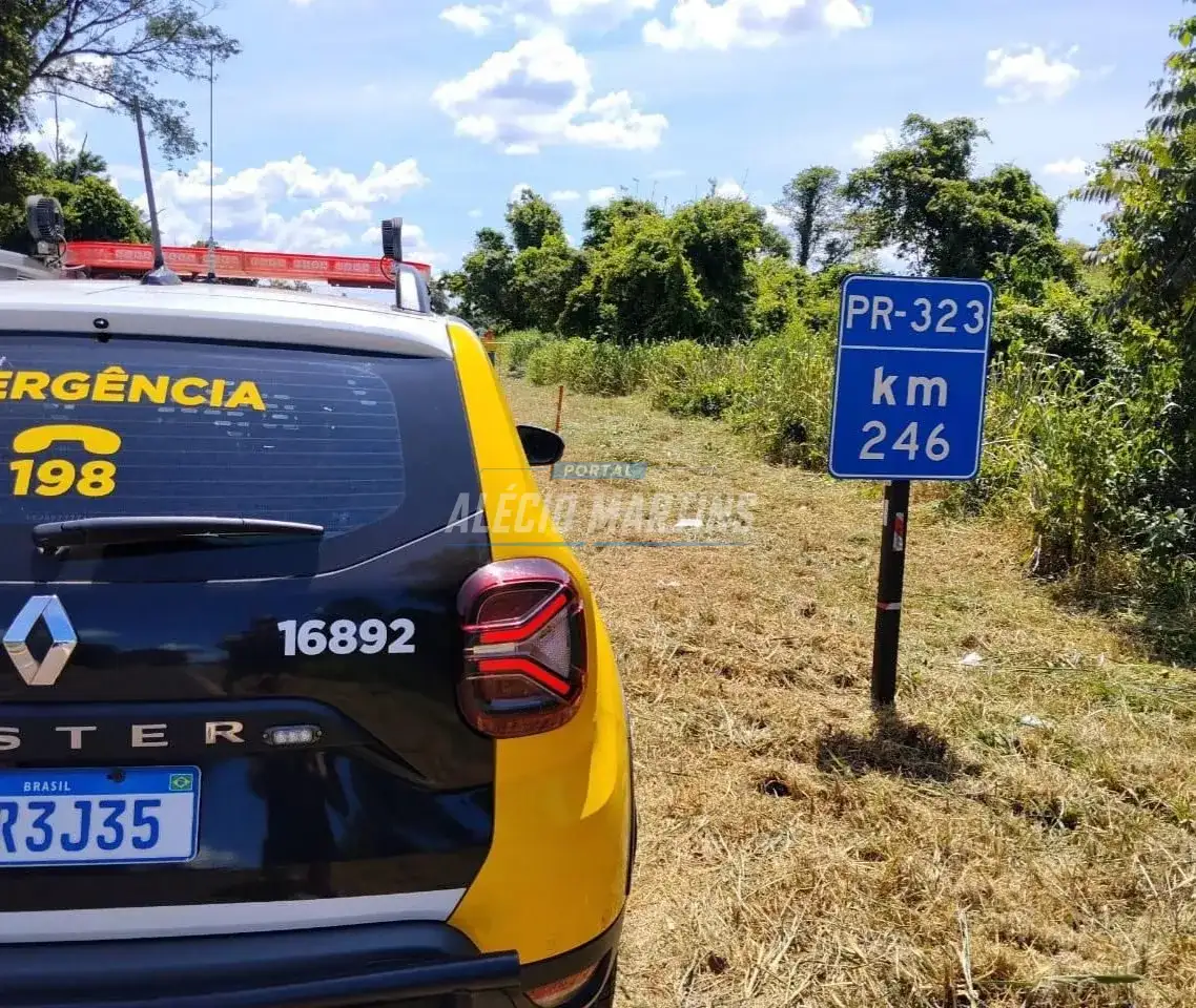 Capotamento na PR-323 deixou motorista ferida nesta quarta-feira