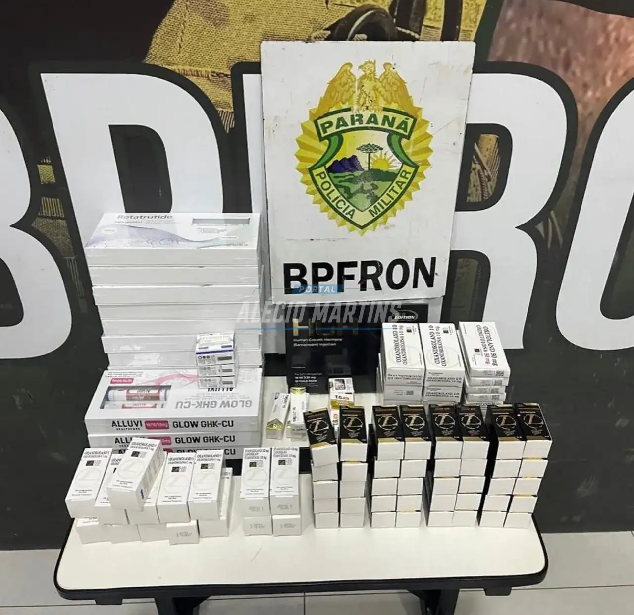 Medicamentos emagrecedores e anabolizantes contrabandeados avaliados em R$ 187 mil são apreendidos na PR-323