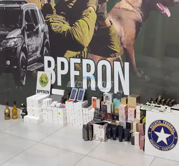 Homem é preso com carga de emagrecedores, anabolizantes, eletrônicos e perfumes, avaliada em mais de R$ 800 mil na PR-323