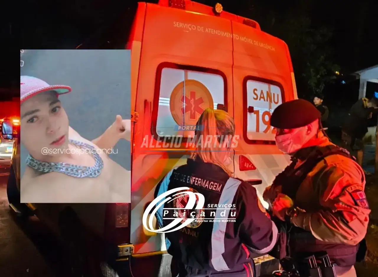Jovem de 20 anos morre a caminho do hospital após ser baleado na madrugada desta segunda-feira em Mandaguaçu