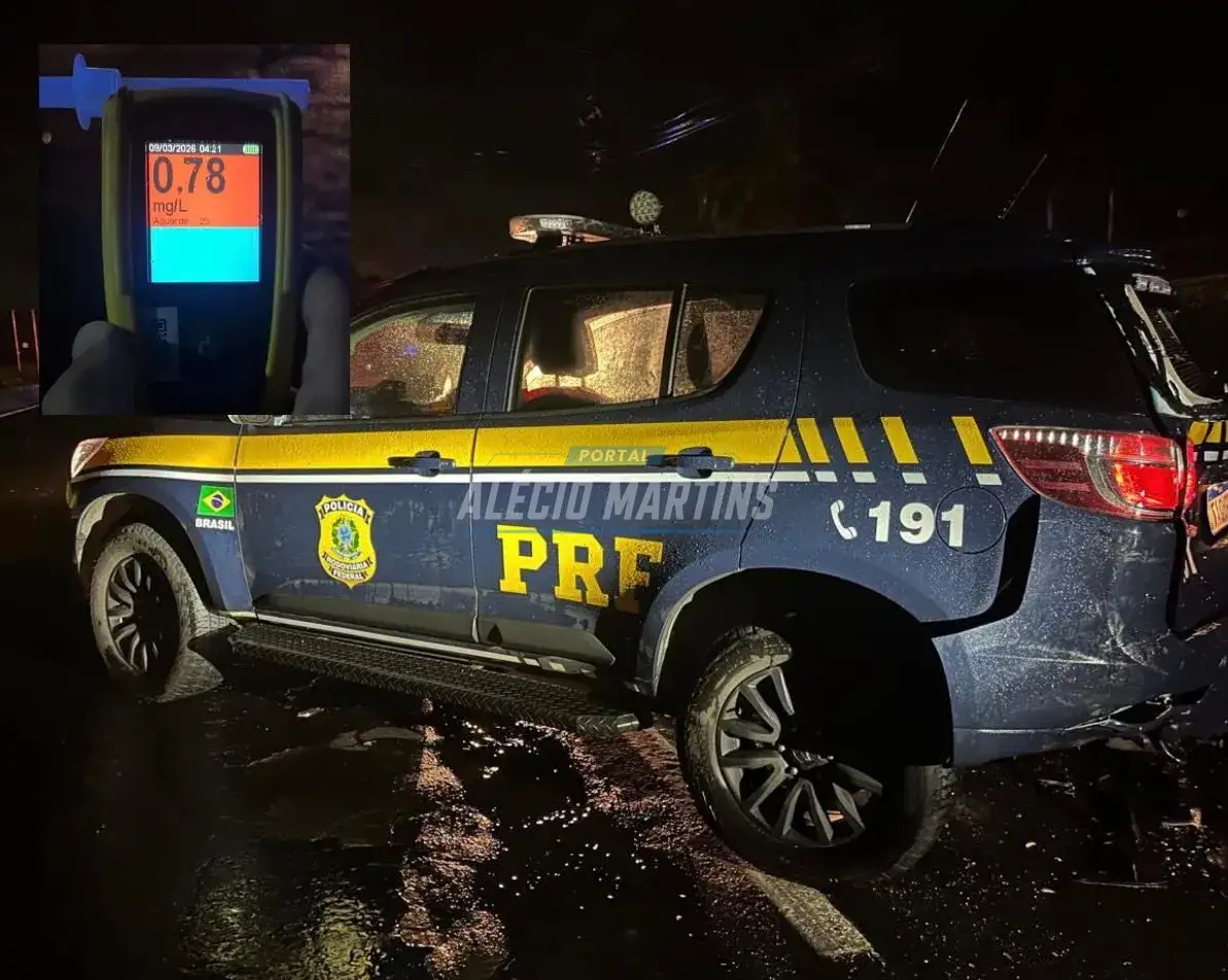 Embriaguez: motorista bate em viatura e por pouco não atropela socorristas e policiais em local de acidente na BR-376