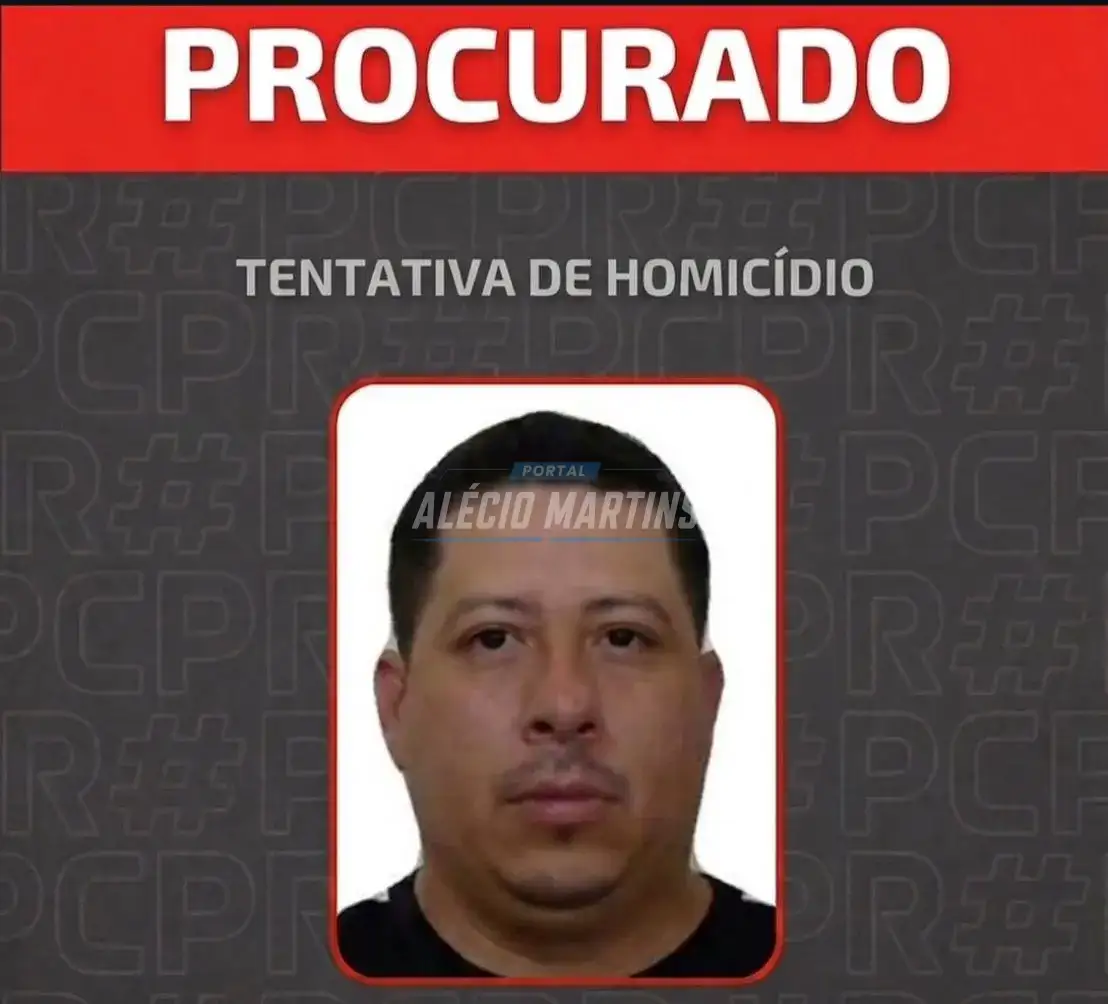 Procurado: Polícia Civil divulga imagem de suspeito de tentativa de homicídio motivada por discussão por descarte de lixo em Maringá