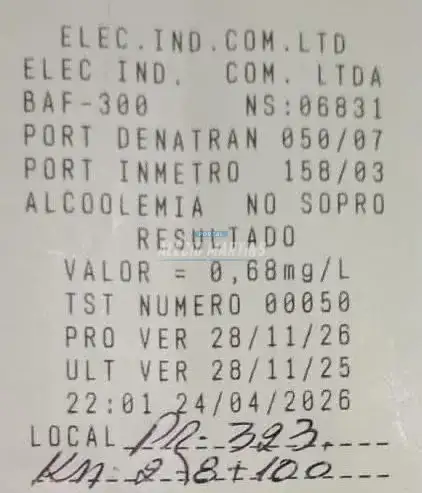 Após denúncias, motorista é preso por embriaguez ao volante na PR-323