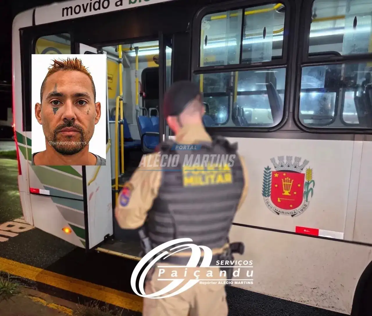 Discussão dentro de ônibus termina com homem morto a facadas em Maringá