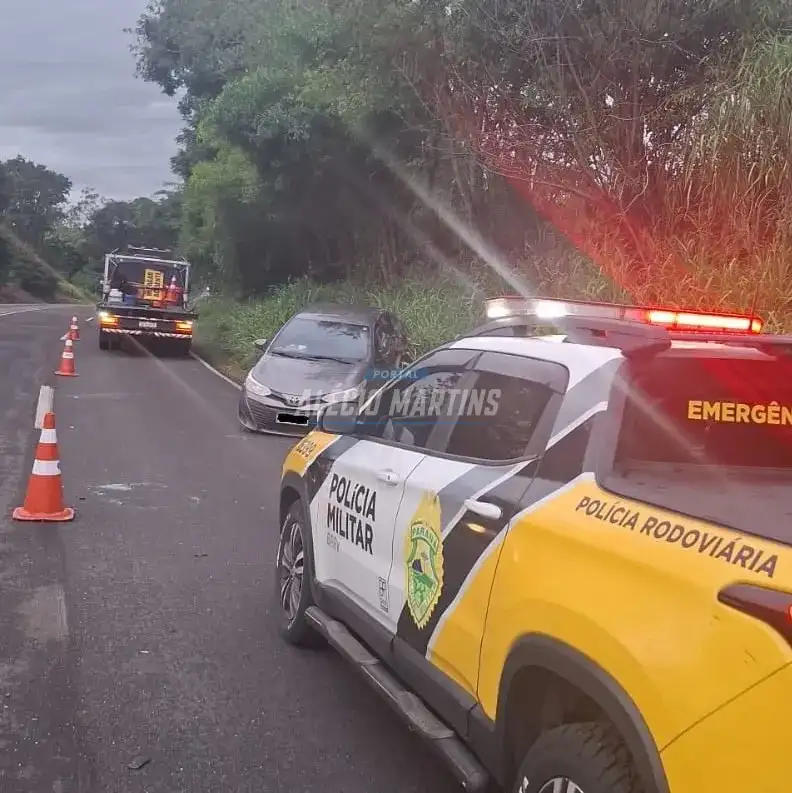 Motorista perde o controle da direção invade pista contrária e colide com caminhão na PR-323